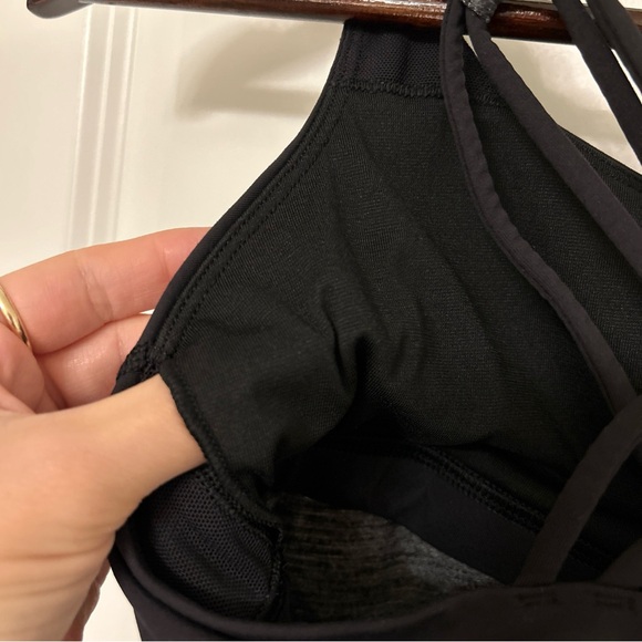 Lululemon Sunset Salutations 2-in-1 Tank Top Size 6 Heathered Black with Bra - Picture 6 of 7